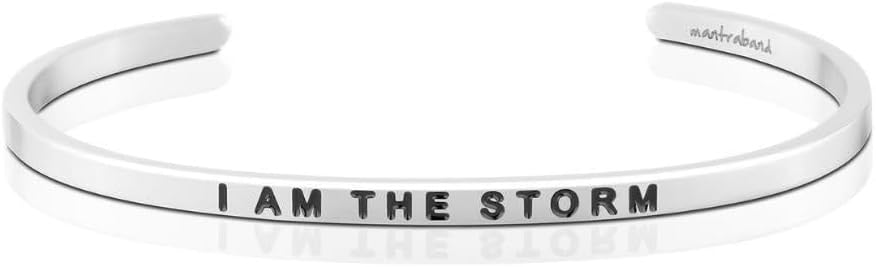 MantraBand - Mantra Band Bracelet - Silver color - Inspirational Engraved Adjustable Cuff - Gifts for Women, Sisters, Friends, Family