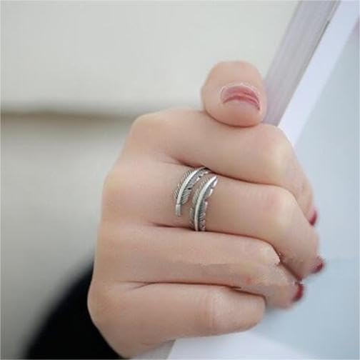 925 Sterling Silver Ring Minimalist Adjustable Rings Band Handmade Rings for Women Girls