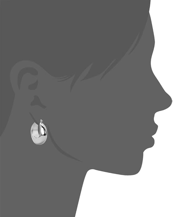 Chunky Large Thick Rounded Tube Hoop Earrings