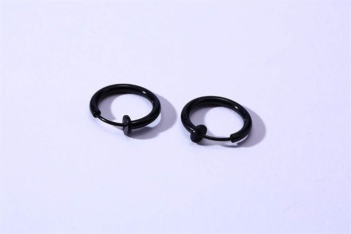 VNOX Unisex Vinatge Stainless Clip On Earrings Non Piercing Feather Charm Dangle Hinged Stud Earrings for Men Women Teen