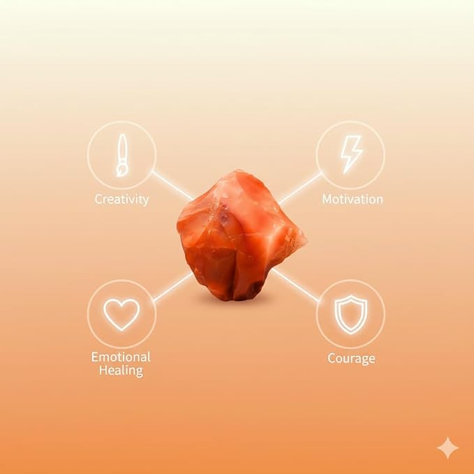Large 1.25-2.0” Natural Carnelian Raw Crystals Stones for Meditation, Chakra, Reiki, Crystal Grid, Energy Work, Wire Wrapping, Tumbling & Spiritual Home Decor