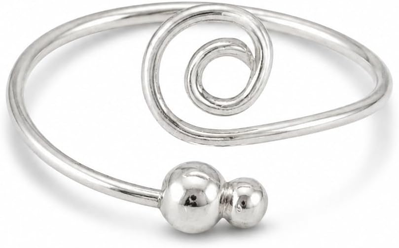 Sterling Silver Toe Ring, Handmade Adjustable Open Band, Minimalist Dainty Summer Beach Foot Jewelry for Women, Can Be Worn as Knuckle or Pinky Ring