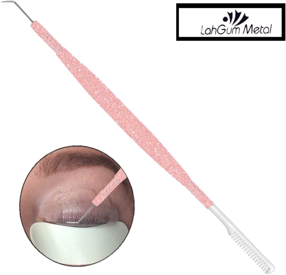Separation Eye lash Separator Tool Lash Lift Tools and Tint Kit Professional Lifting - Lashes Separater Perm Extension Separating Comb Tinting Lifter Eyelashes Seperator Supplies Steel Pink Shine