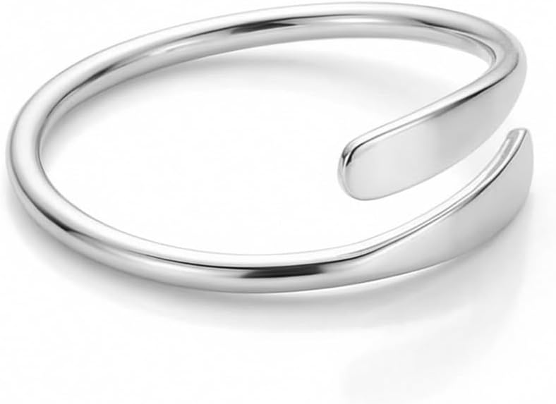 Sterling Silver Toe Ring, Handmade Adjustable Open Band, Minimalist Dainty Summer Beach Foot Jewelry for Women, Can Be Worn as Knuckle or Pinky Ring