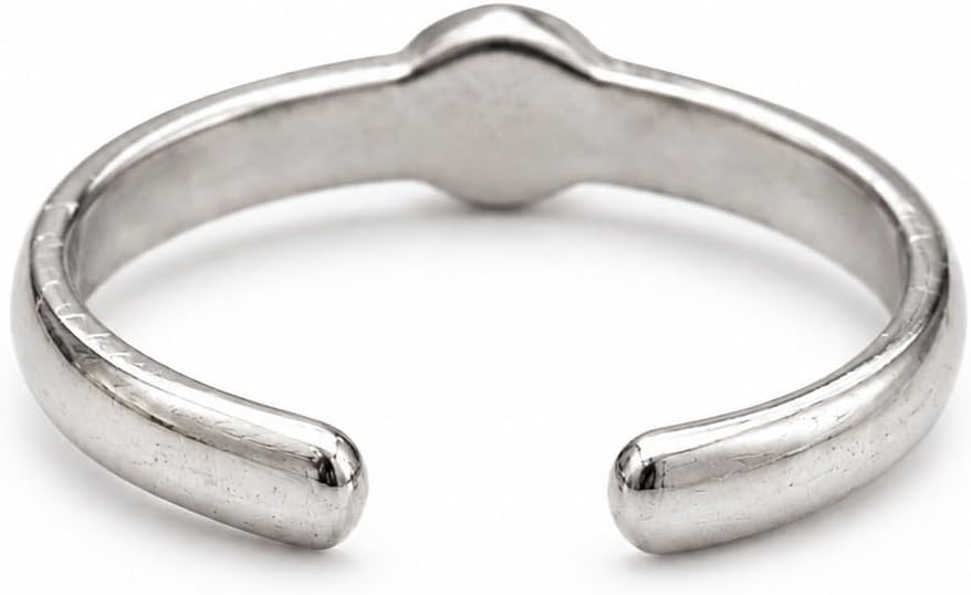 Sterling Silver Toe Ring, Handmade Adjustable Open Band, Minimalist Dainty Summer Beach Foot Jewelry for Women, Can Be Worn as Knuckle or Pinky Ring