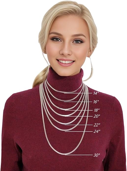 Herringbone Chain 316L Stainless Steel 14,16,18,20,22,24,27,30 inches Necklace for Men and Women in Gold, Silver Tone