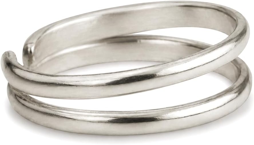 Sterling Silver Toe Ring, Handmade Adjustable Open Band, Minimalist Dainty Summer Beach Foot Jewelry for Women, Can Be Worn as Knuckle or Pinky Ring