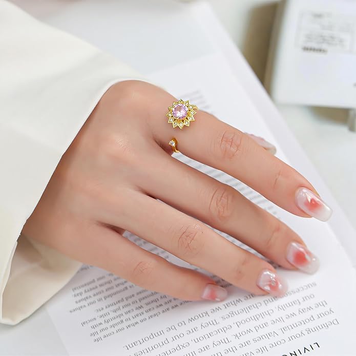 925 Sterling Silver Ring Minimalist Adjustable Rings Band Handmade Rings for Women Girls