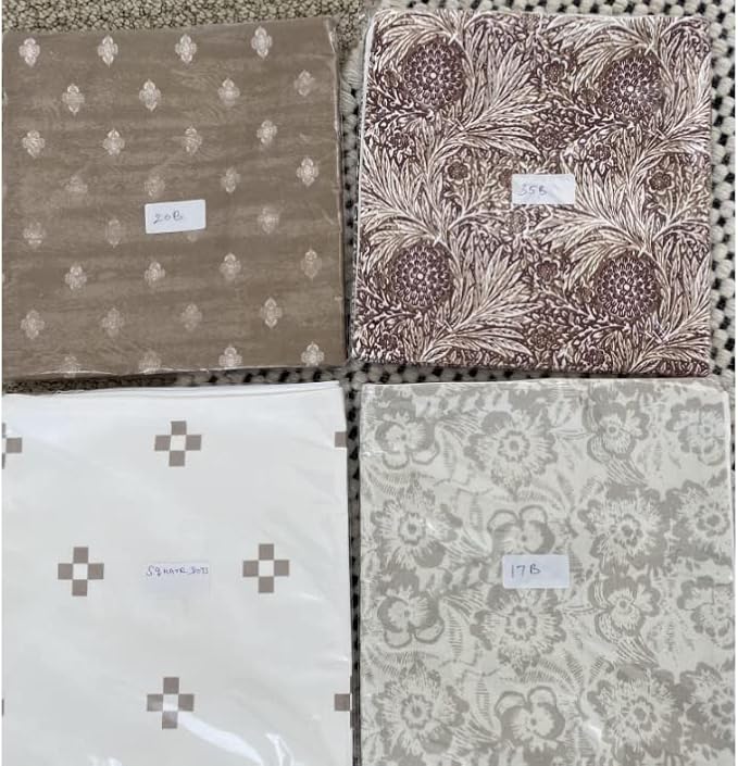 Woven Nook - Modern & Luxurious Decorative Boho Throw Pillow Covers - Durable Quality & Machine Washable - 100% Cotton Canvas - Dover Set - 4 Pack (22 x 22)