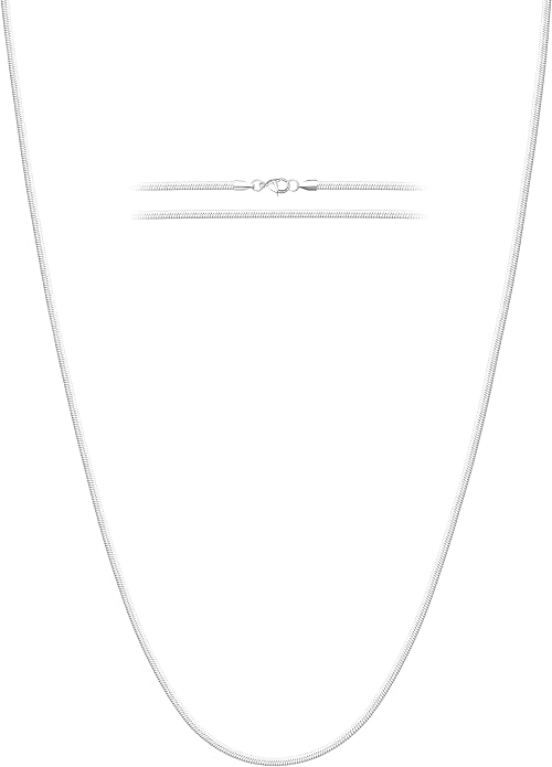 WomenGifts 14K Gold Silver Plated Herringbone Necklace for Women, Dainty Snake Chain Choker, Trendy Simple Long Layered Jewelry Non Tarnish, 3/4/5/8mm,14,16,18,20,22,24,26 Inch Thin & Chunky Options