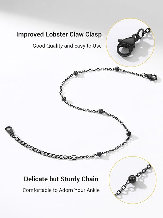PROSTEEL Gold/Silver Anklets for Women Waterproof, 14K Gold Plated Ankle Bracelet Non Tarnish, Jewelry Gifts Adjustable