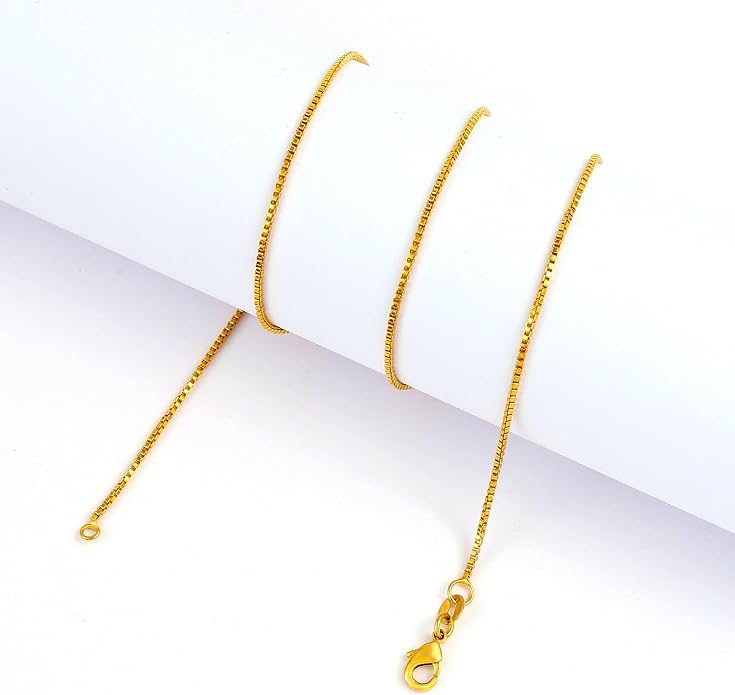 14K Gold Plated Paper Clip Chain Link Necklace Satellite Cross Key Starfish Turquoise Heart Necklace for Women