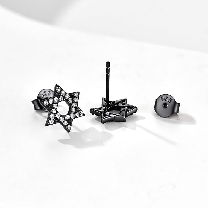 ChicSilver 925 Sterling Silver Earrings Dainty Bar/Circle/Triangle/Star/Ball Stud Earrings for Women with Gift Box, Hypoallergenic Earrings for Sensitive Ears