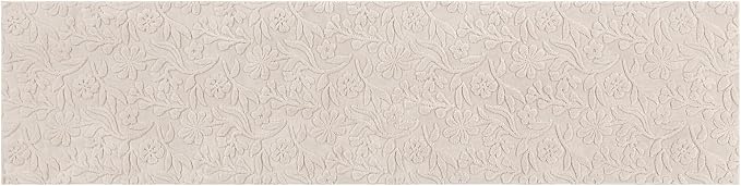 Vaukki 2x8 Runner Rug for Living Room, Soft Fluffy Washable Modern Floral Indoor Floor Mat, Non Slip Shaggy Boho Accent Throw Carpet for Bedroom, Living Room, Nursery and Dining Room, Beige