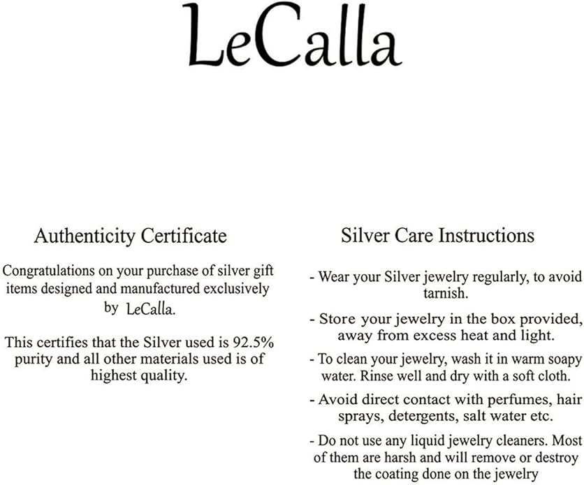 LeCalla 925 Sterling Silver Small Medium Clip On Earrings Non-Pierced Clip-On Stud Earring for Teen Women