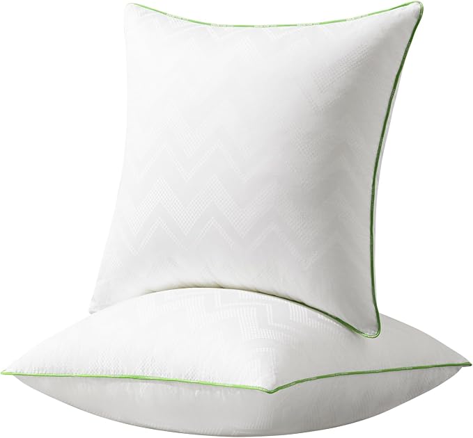 Ashler 14x14 Pillows Insert (Set of 2) - Throw Pillow Inserts with 100% Cotton Cover - Premium Fluffy Pillow Forms Stuffing Bedding Inserts -Decorative White Couch Pillow