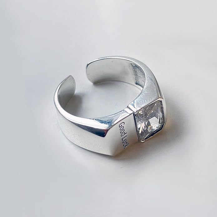 925 Sterling Silver Ring Minimalist Adjustable Rings Band Handmade Rings for Women Girls