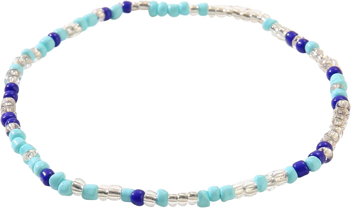 Beaded Anklets for Women Handmade Boho Beaded Ankle Bracelets Colorful Beads Foot Anklets for Women