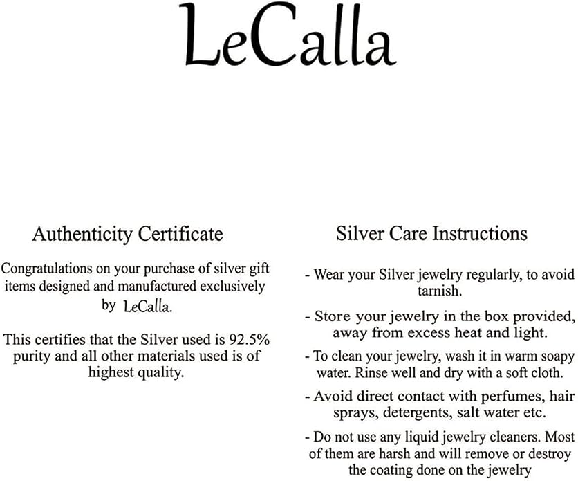 LeCalla 925 Sterling Silver Small Medium Clip On Earrings Non-Pierced Clip-On Stud Earring for Teen Women