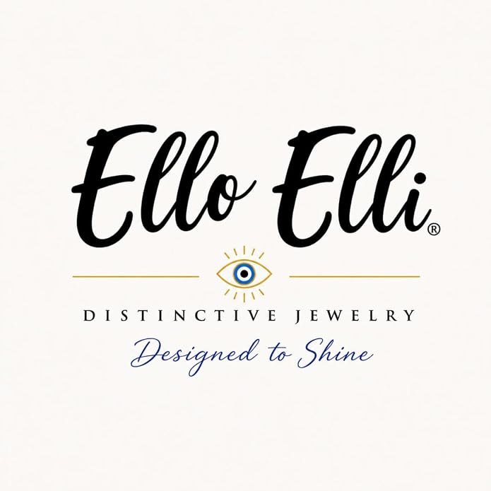 Ello Elli Evil Eye Ring for Women, Minimalist Stainless Steel Band, Blue Eye Protection Design, Sleek Everyday Jewelry