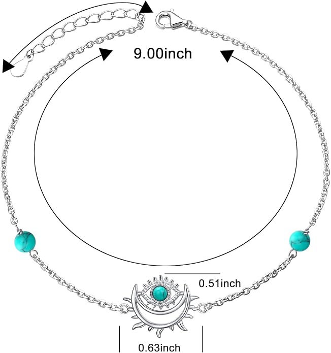 Anklet for Women 925 Sterling Silver Cross Layered Anklet for Women Girls Adjustable Dainty Beach Foot Chain Plus 9 10 Inch Charm Anklet Jewelry Birthday