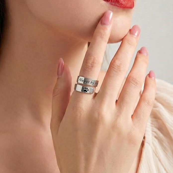 Inspirational Motivational Adjustable Ring Personalized Stainless Steel Spiral Wrap Twist Rings Encouragement Statement Graduation Jewelry Birthday Gifts for Women Teengirls.