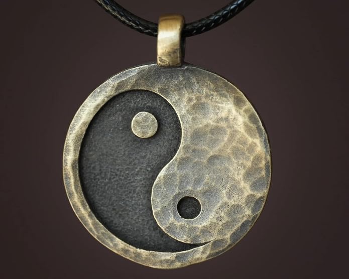Yin Yang Necklace For Men Ancient Looking High Quality Pendant Jewelry - Yin Yang Gifts - Viking Jewelry for Men