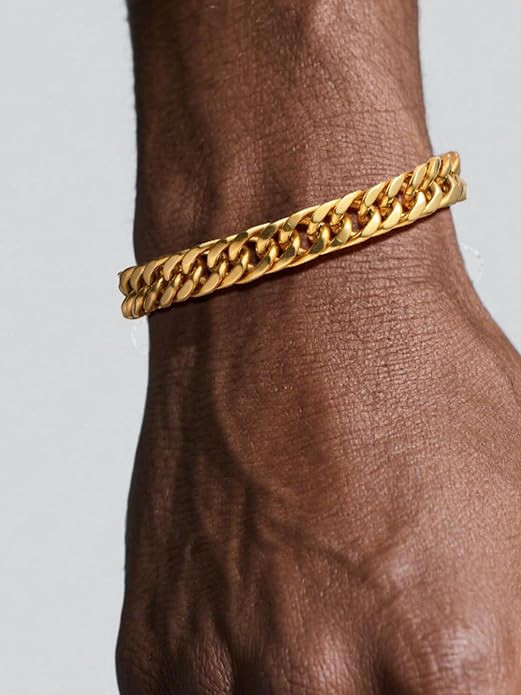 Supcare Unique Anniversary Birthday Valentines Fathers Day Stainless Steel Cuban Link Bracelets for Men Him, To My Man Dad Husband Love Always Remember Wrist Chain Bracelet Jewelry Gifts