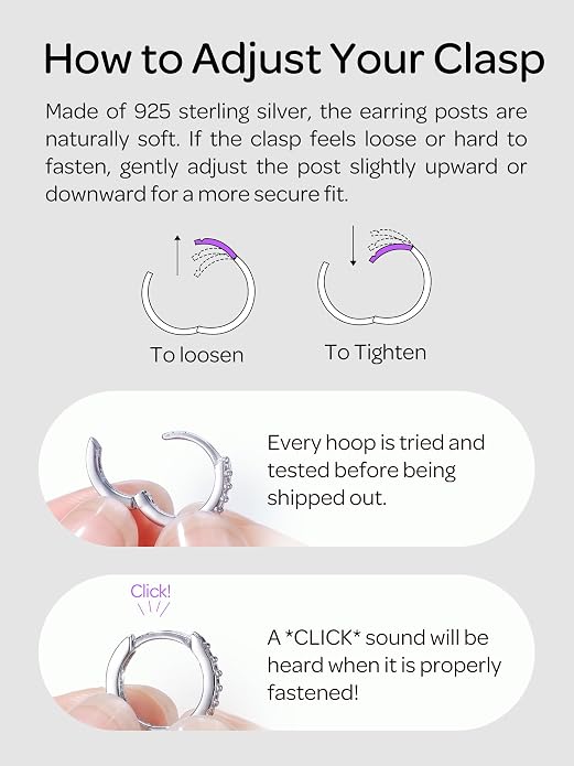 ChicSilver 925 Sterling Silver Huggie Earrings for Women 14K Gold Plated Silver Hoop Earrings for Women Hypoallergenic Small Cubic Zirconia Huggie Earring (6/8/10/12/14/16/18/20mm)