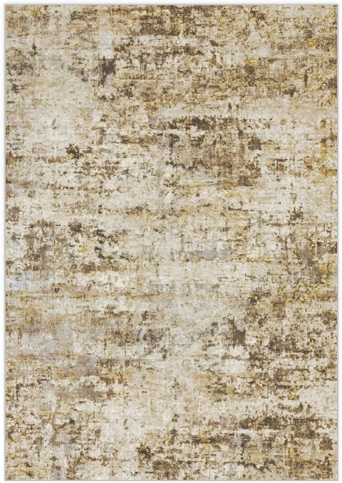 2x3 Rug for Entryway Hallway-No Slip Soft Carpets Modern Abstract Indoor Floor Stain Resistant Carpet for Bedroom Dining Room Farmhouse Nursery Home Office Brown