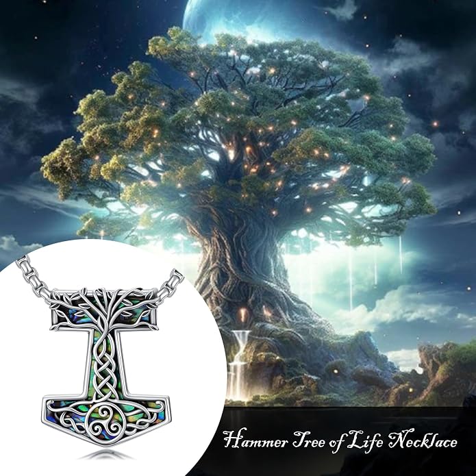 Viking Necklace for Men 925 Sterling Silver Viking Norse Pagan Jewelry Gifts for Women
