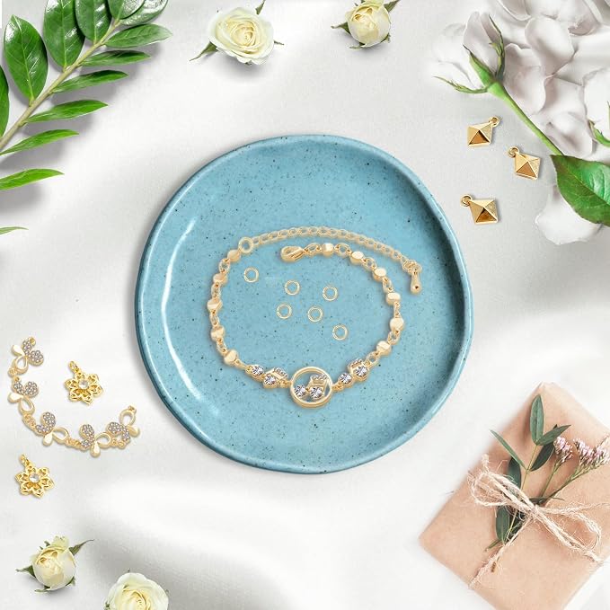 14K Gold Filled Jump Rings Open Jump Rings for Necklace Bracelet Earrings DIY Jewelry Making Supplies (3mm-1200 pcs)