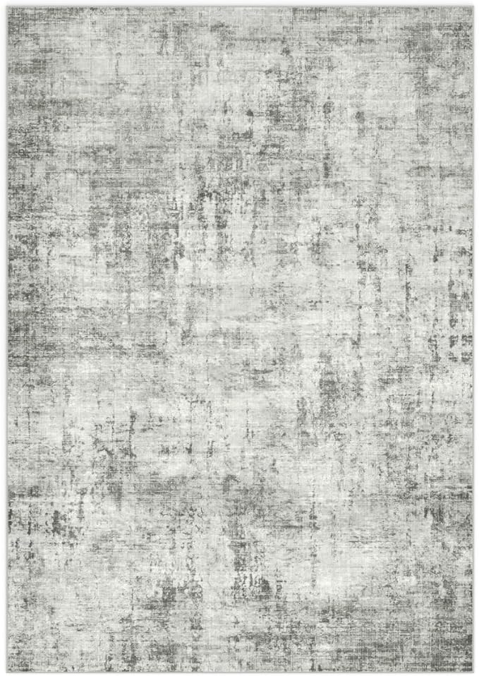 3x5 Area Rugs Washable Living Room Rug-No Slip Soft Carpets Modern Abstract Indoor Floor Stain Resistant Carpet for Bedroom Dining Room Farmhouse Nursery Home Office Grey