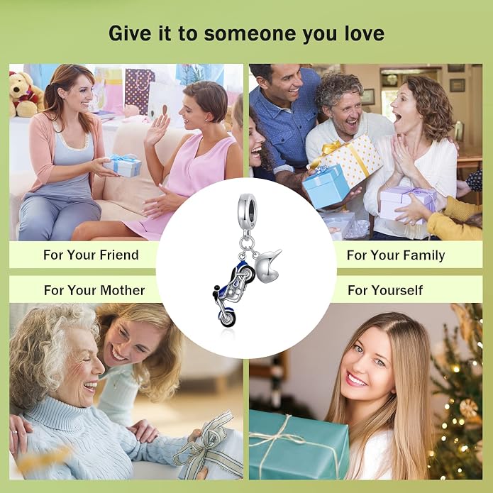 NINGAN 925 Sterling Silver Charm Golden Love Charm Buckle Safety Chain Travel Bead Firefly Dragonfly Pendant, Suitable for Women Bracelet and Necklace as Gift from Mom and Friends