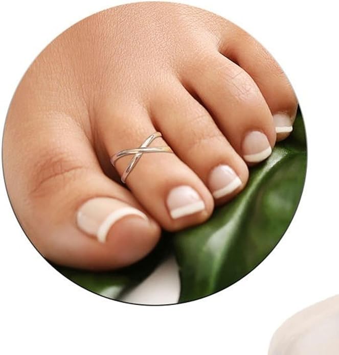Sterling Silver Toe Ring, Handmade Adjustable Open Band, Minimalist Dainty Summer Beach Foot Jewelry for Women, Can Be Worn as Knuckle or Pinky Ring
