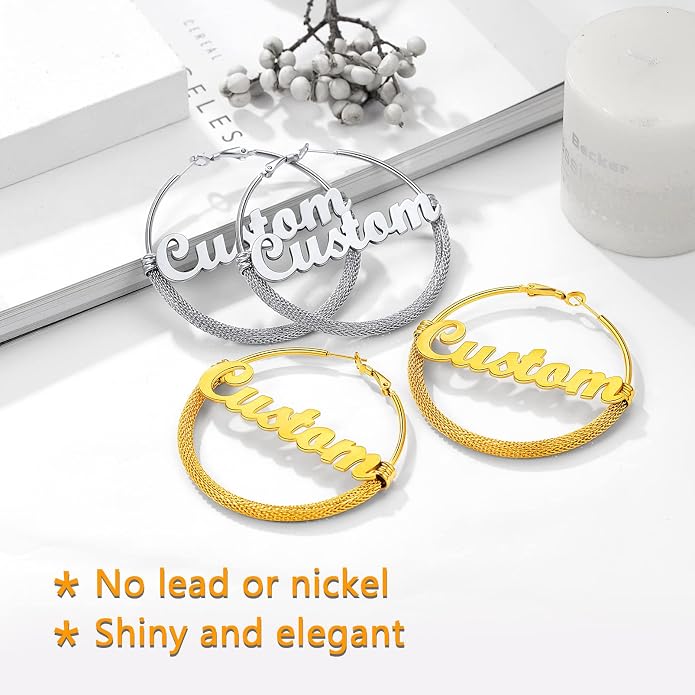 PROSTEEL 30/40/60/80/100mm Chunky Hoop Earrings For Women Gold Plated/Black Stainless Steel Hoops Earrings Statement Jewelry