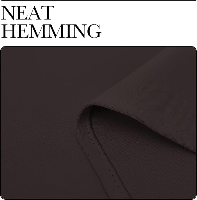 NICETOWN Kitchen Curtains, Short Blackout Curtains & Drapes, Toffee Brown, 42" Wide by 54" Long, 2 PCs, Thermal Insulated Blackout Curtain Panels for Kids Room, Play Room