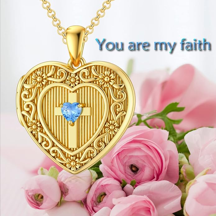 SOULMEET Personalized Silver Locket Necklace That Holds Pictures Photo Keep Someone Near to You, Memorial Custom Lockets Necklaces Letters Engraving for His Her