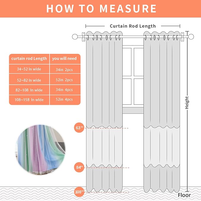 XiDi Green Purple Blue 90 Inches Curtains for Girls Bedroom 2 Panels Set, Blackout Rainbow Curtains for Kids Room Decor, Unicorn Wall Decals Drapes for Little Girl Nursery Room 34 Inches Wide