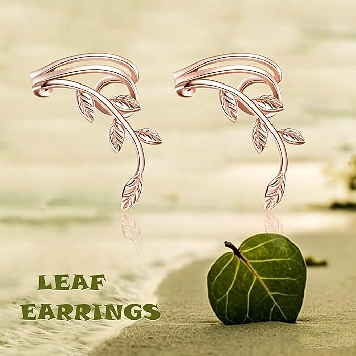 POPLYKE 925 Sterling Silver Ear Cuff Earrings for Women Climber Earrings No Piercing Jewelry Gift for Women