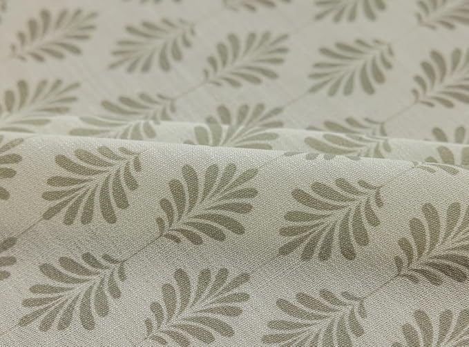 DrapePalette - Linen Blend Pinch Pleated Curtains 108 Inches Long for Living Room, Bedroom, Dining Room, Light Filtering Curtains 2 Panels Set, Modern Floral Printed Design, Pastel Grey 30" W x 108" L