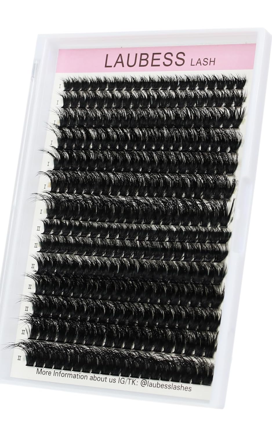 Lash Clusters LAUBESS Individual Lashes Waterproof Eyelash Clusters Mixed Tray Cluster Eyelash Extensions Soft Cluster Lashes for Beginners(60D/80D-0.07D-8-18(3D)