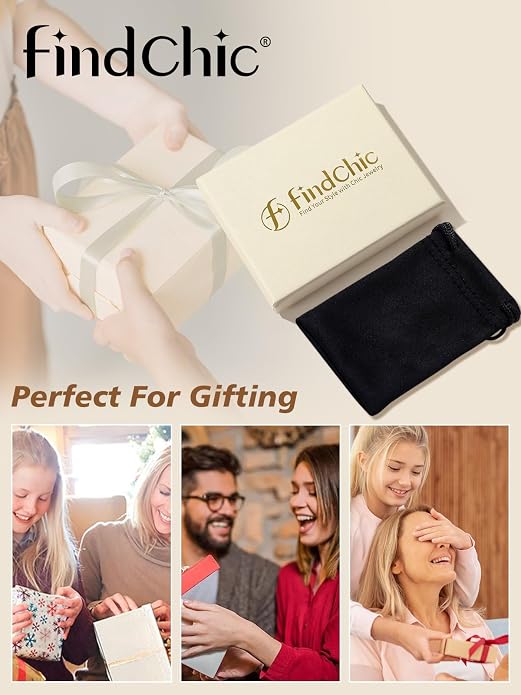 FindChic Black/14K Gold Plated Herringbone Choker Chain Necklace for Women | Waterproof Stainless Steel, Dainty Layering, Flat Snake Chain, Non-Tarnish, Hypoallergenic, Adjustable Extender, Gift Box