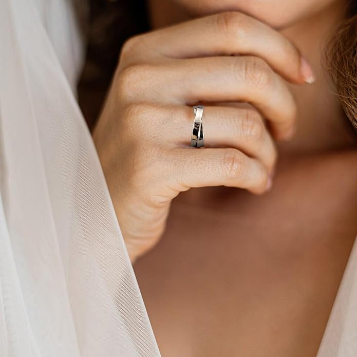925 Sterling Silver Ring Minimalist Adjustable Rings Band Handmade Rings for Women Girls