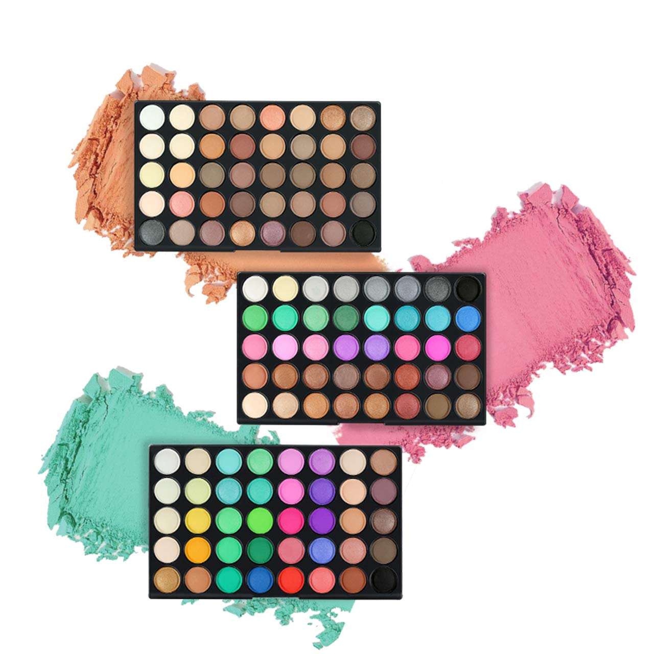 120 Colors Long Lasting Waterproof Highly Pigments Shiny Shimmers Glitter Eyeshadow Palette All in One Makeup Kits for Women Girls Holiday Make-up Gift Sets Xmas Essential Makeup Palette