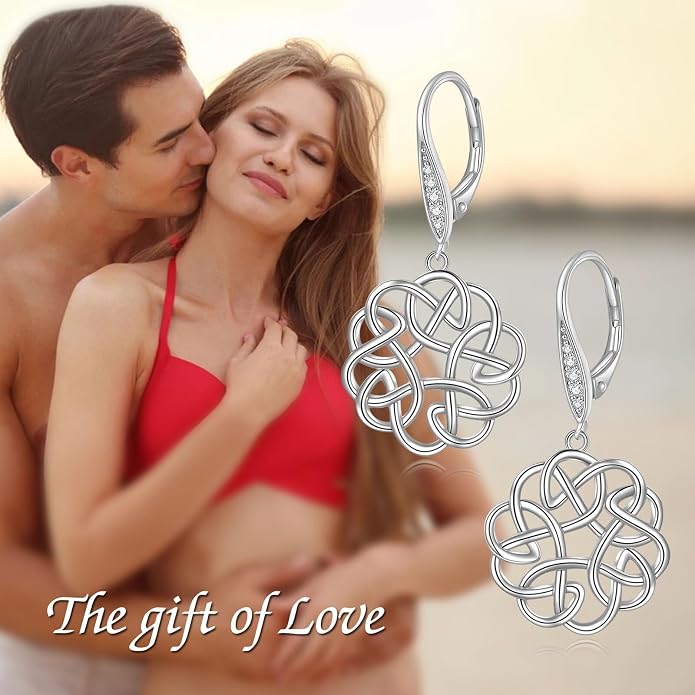 Celtic Filigree Earrings for Women Gemstone Jewelry Gifts