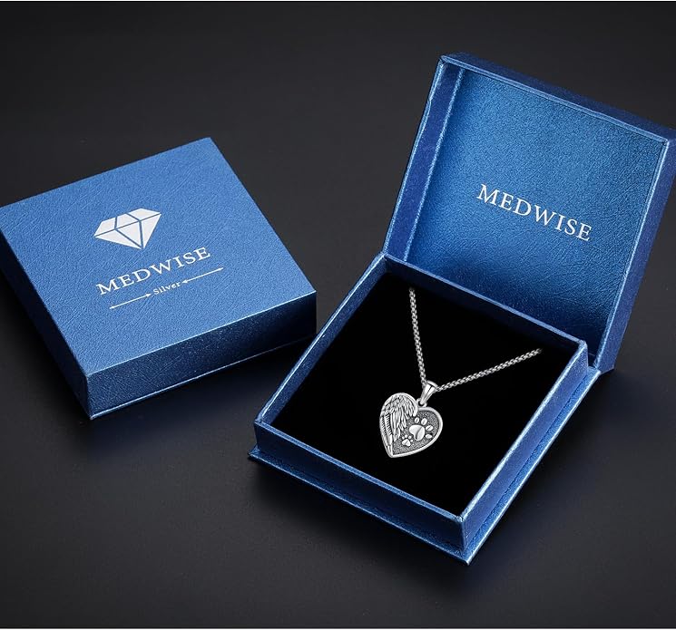 MEDWISE 925 Sterling Silver Locket Necklace That Holds Pictures Photo Necklace Oxidized Rose Flower/Sunflower/Compass/Celtic Heart Pendnat Lockets Gifts for Women Birthday Christmas Gifts