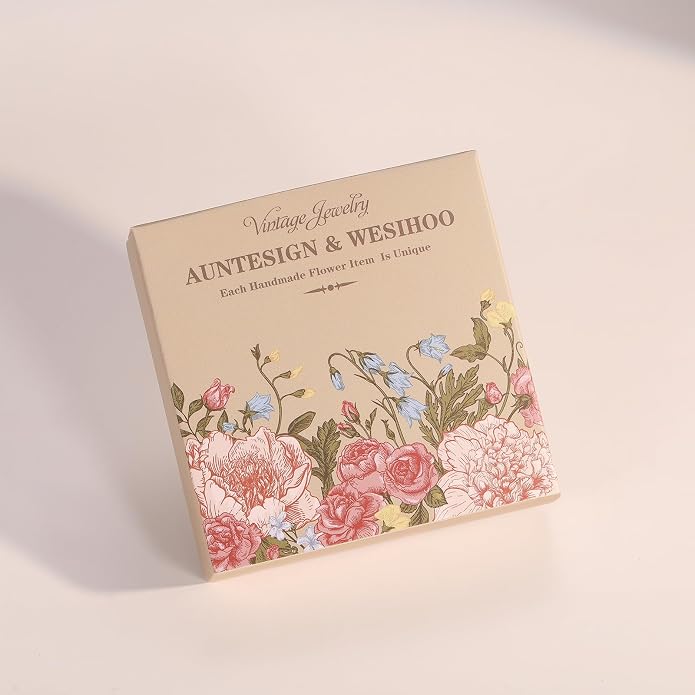 AUNTESIGN Forget-Me-Not Pressed Wildflower Bracelet | Pressed Flower Bracelet | Gold/Silver Pressed Flower Jewelry | Personalized Handmade Jewelry | Gift For Women
