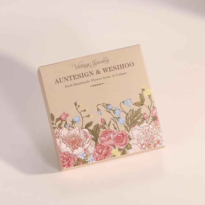 AUNTESIGN Forget-Me-Not Pressed Wildflower Bracelet | Pressed Flower Bracelet | Gold/Silver Pressed Flower Jewelry | Personalized Handmade Jewelry | Gift For Women