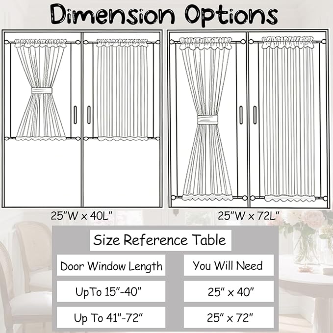 Sutuo Home Burgundy French Door Curtains for Front Door Glass & Sidelights, Farmhouse Light Filtering Bohemian Tassels Vintage Privacy Red Drapes for Window, Rod Pocket 2 Panels 25" W x 72" L